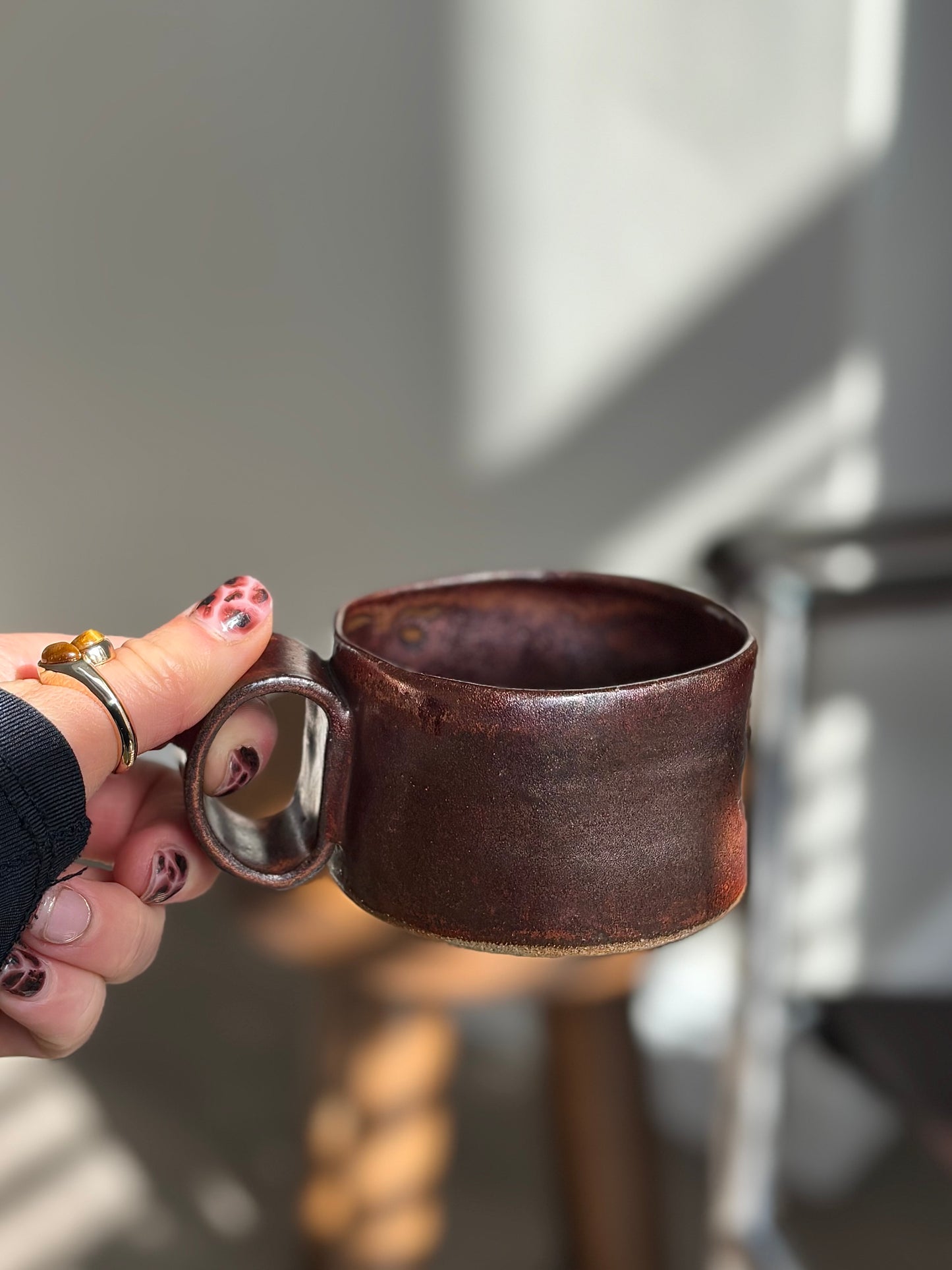 espresso cup in copper glaze