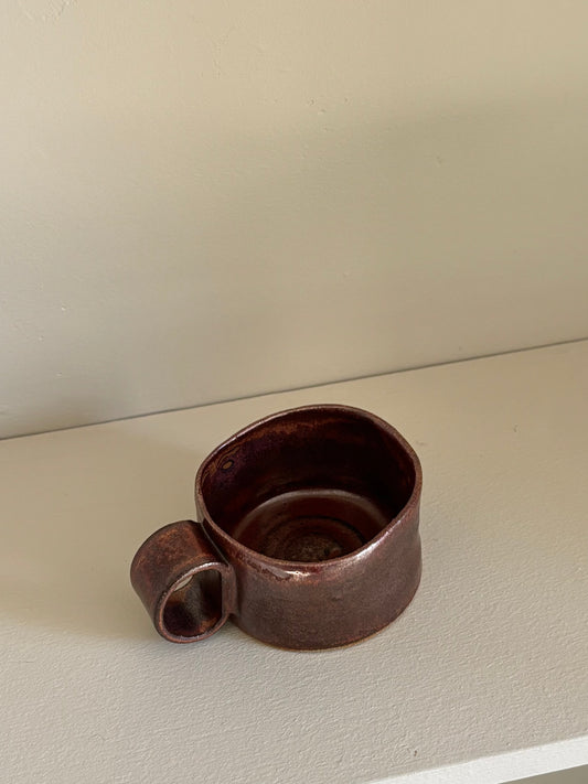 espresso cup in copper glaze