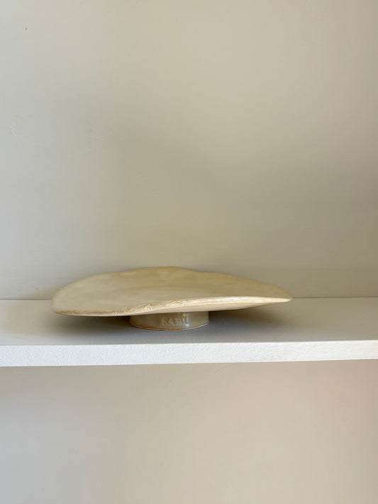 decorative stand in beige glaze