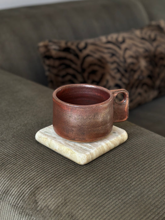 small cup in copper glaze